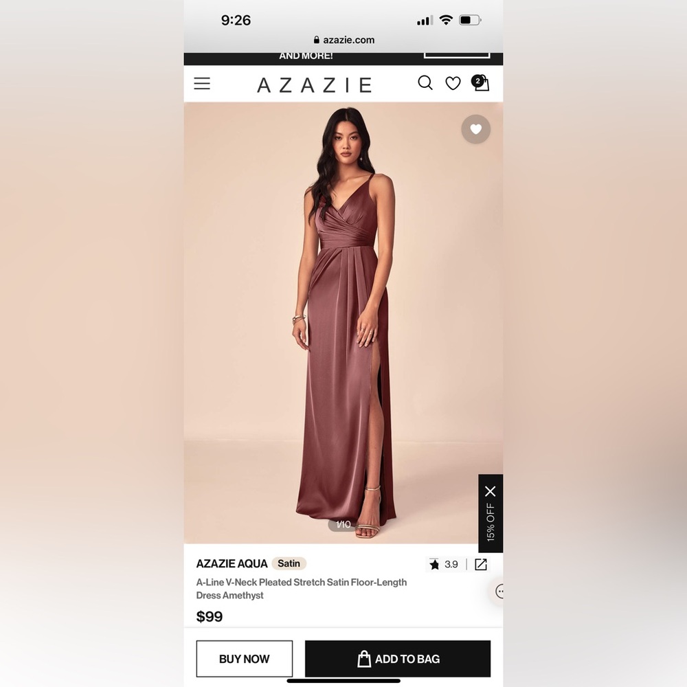 Azazie Aqua bridesmaids dress
